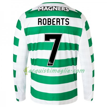 Divisa di Calcio Celtic Roberts 7 Prima 2018/2019 Manica Lunga